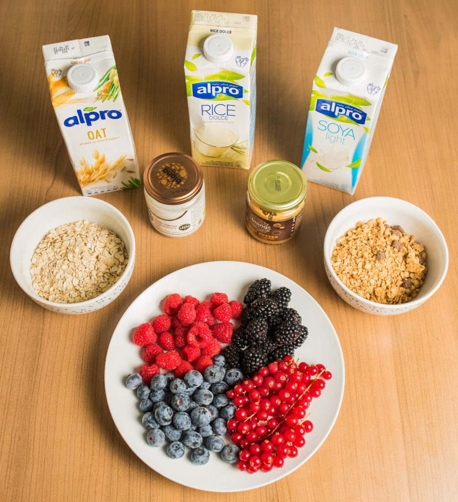 A selection of fruit and milk at WIS